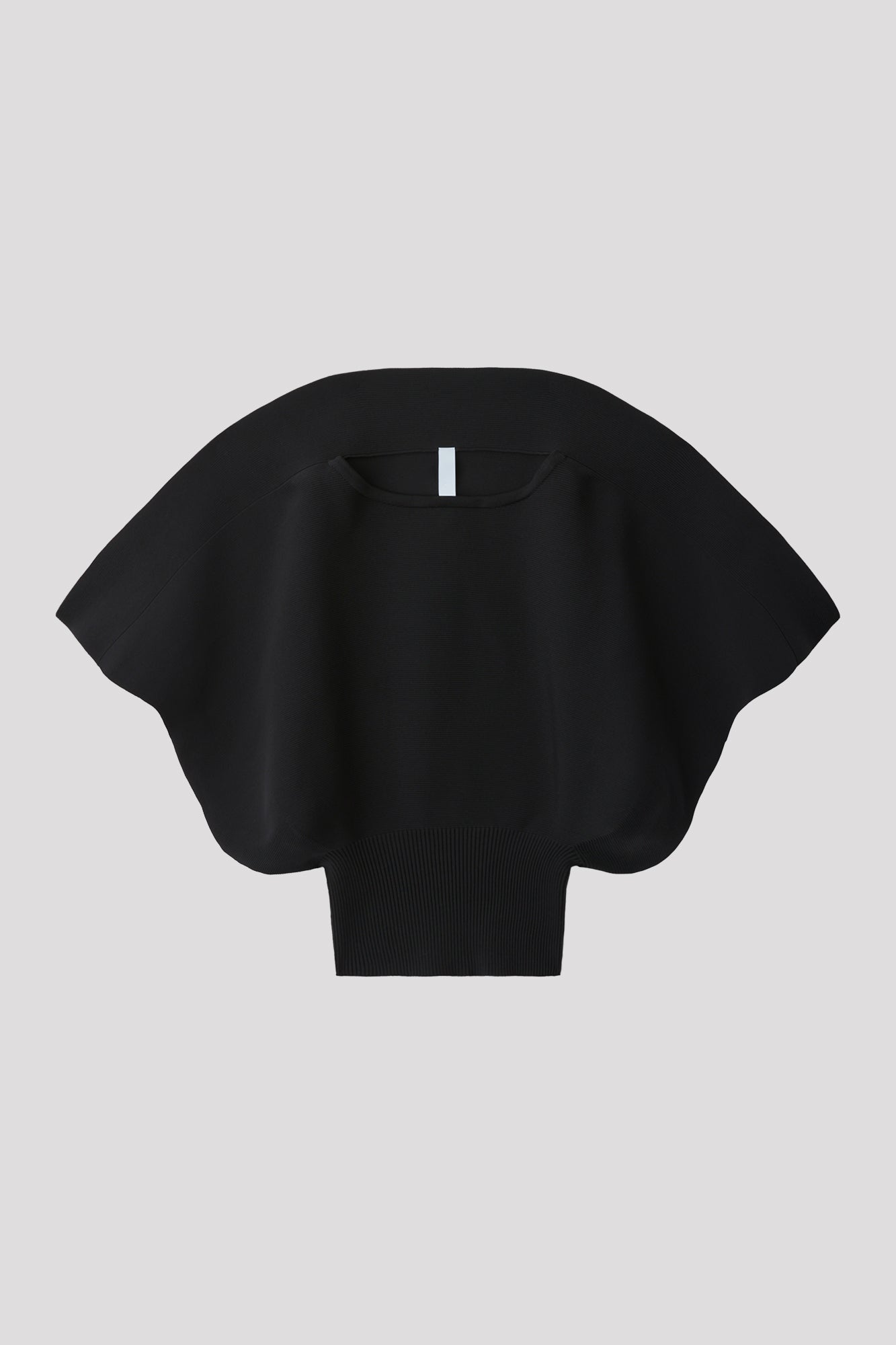 POTTERY CREASE SHORT SLEEVE ROUND TOP - BLACK