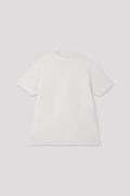 GARTER MOCKNECK SHORT SLEEVE TEE SHIRT - WHITE
