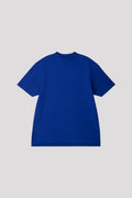 GARTER MOCKNECK SHORT SLEEVE TEE SHIRT - BLUE