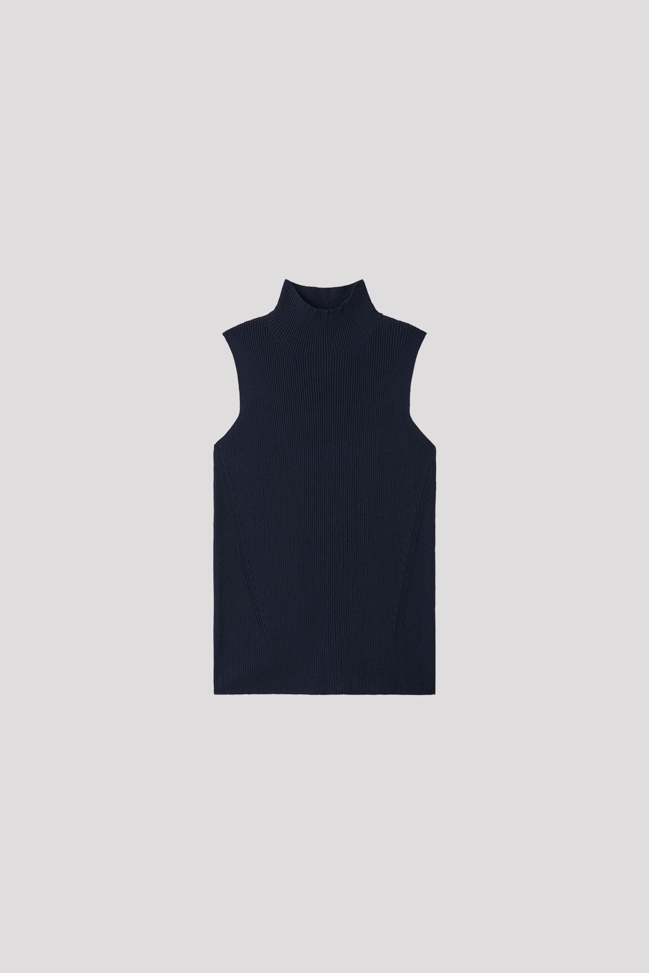 PORTRAIT SLEEVELESS TOP - NAVY