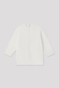 HIGH GAUGE MILAN LOOP BUTTONED PULLOVER SHIRT - WHITE