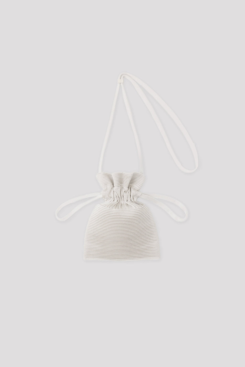 STRATA DRAWSTRING GUSSET MINI BAG - SILVER