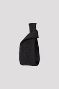 NOTCHED RIB GLITTER BAG - BLACK-GOLD