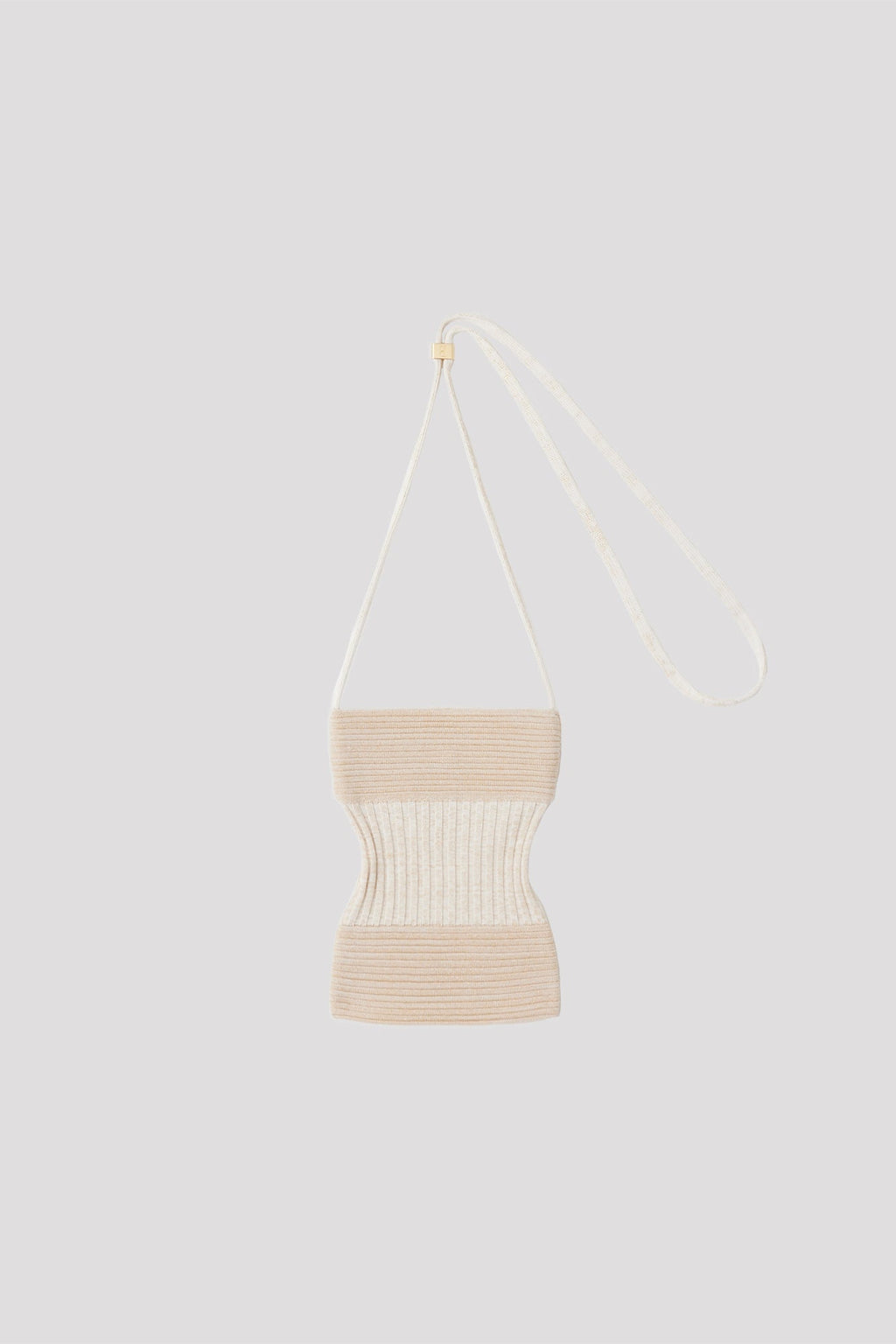 STRATA GLITTER SACOCHE BAG - WHITE-GOLD