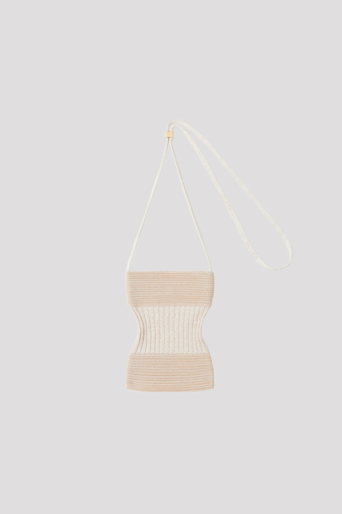 STRATA GLITTER SACOCHE BAG - WHITE-GOLD