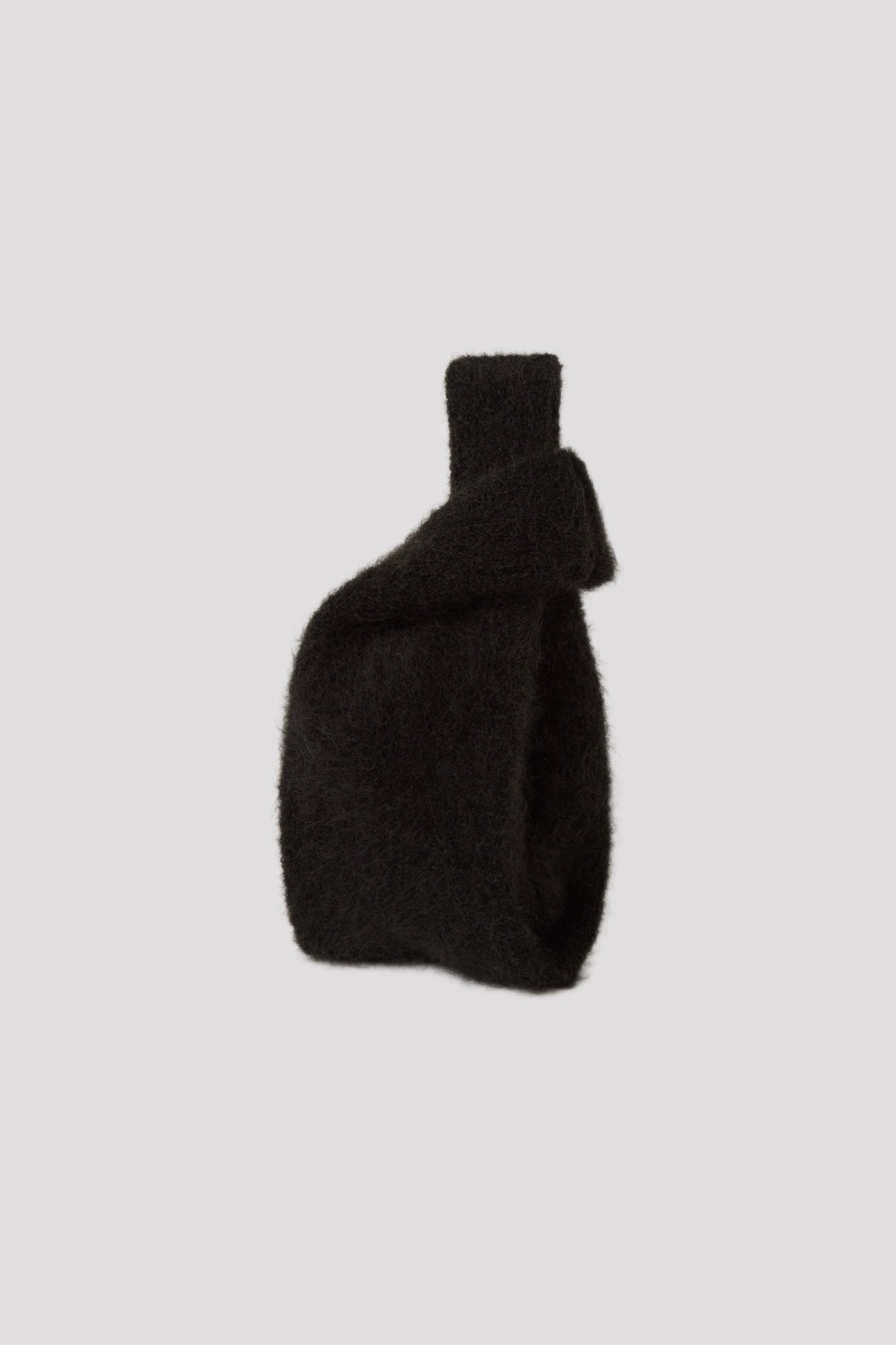 MOHAIR NOTCHED RIB BAG - BLACK