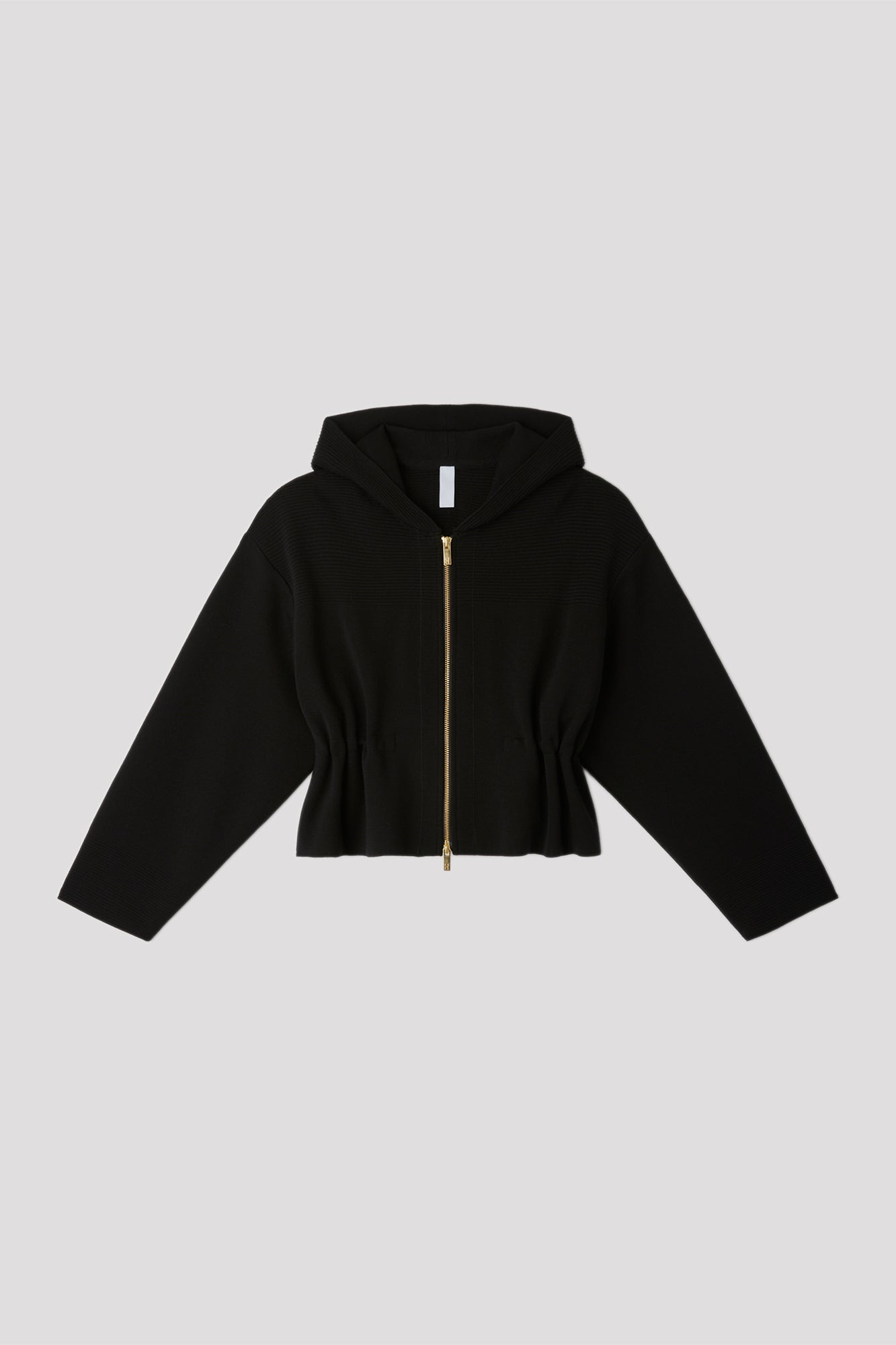 TW MILAN CROPPED HOODIE JACKET - BLACK
