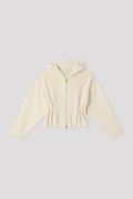 TW MILAN CROPPED HOODIE JACKET - PEARL