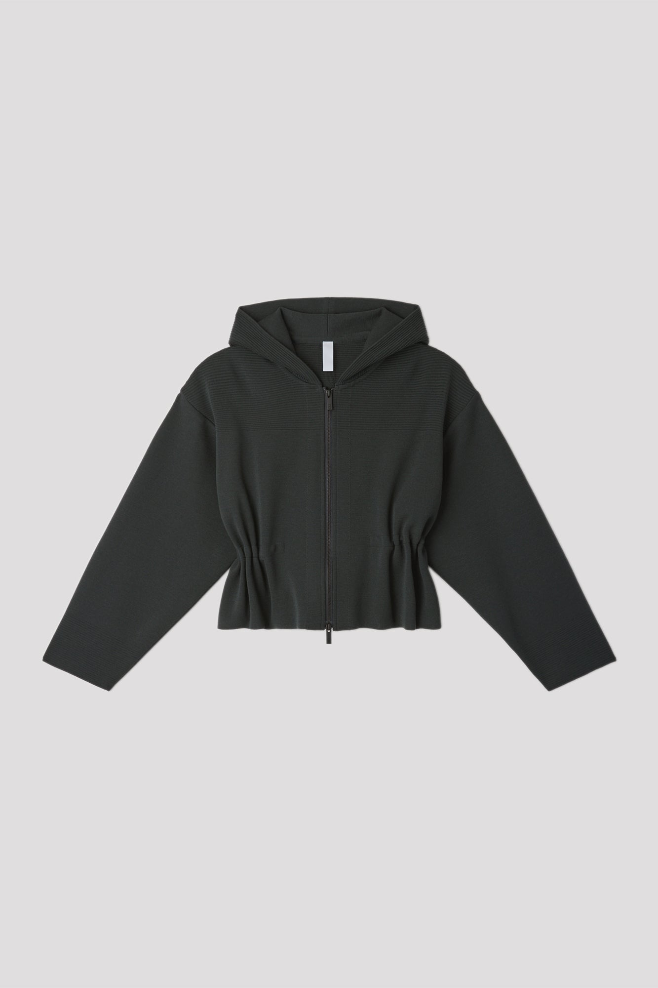 TW MILAN CROPPED HOODIE JACKET - SMOKEY BLACK