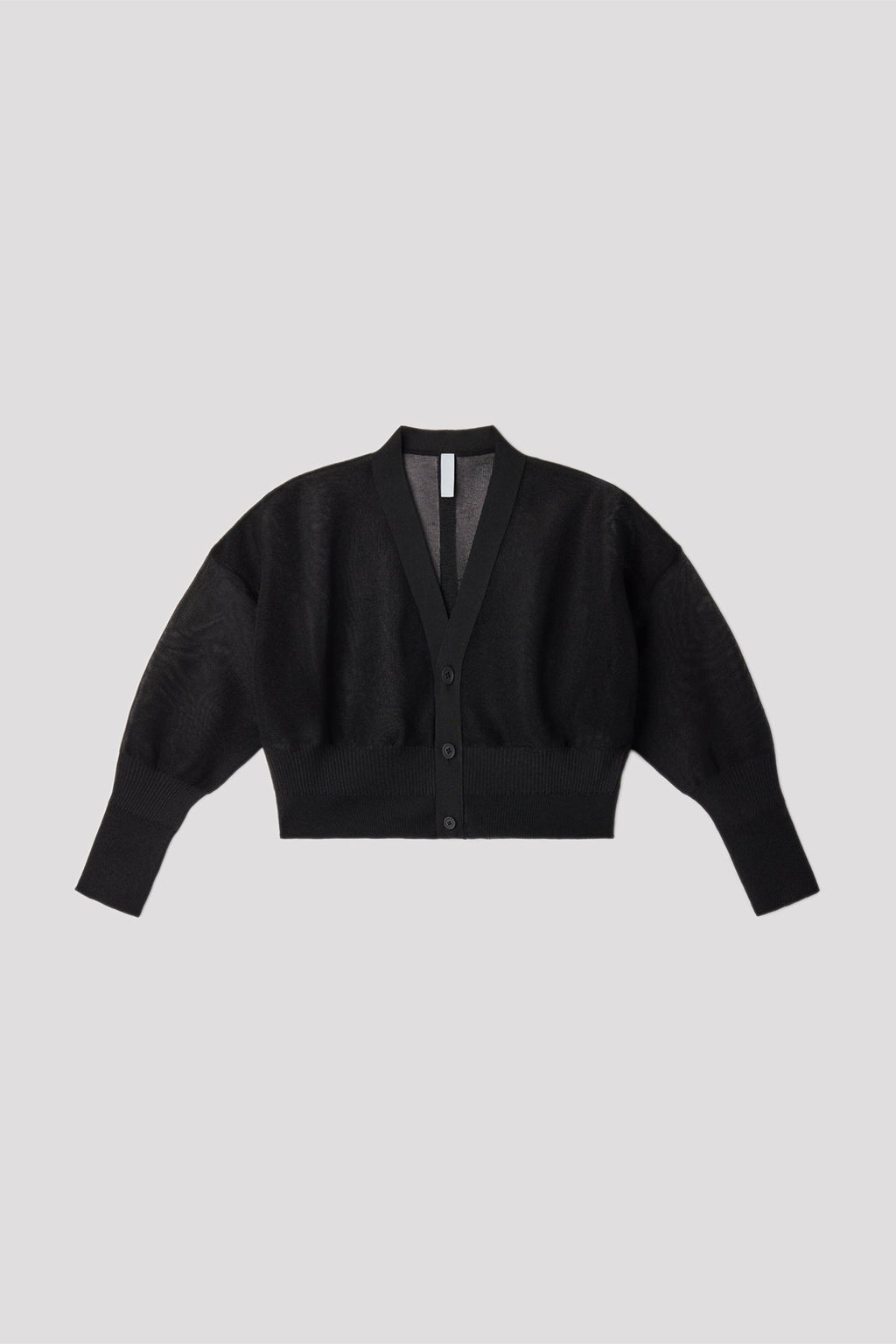 GARTER LUCENT CROPPED CARDIGAN - BLACK
