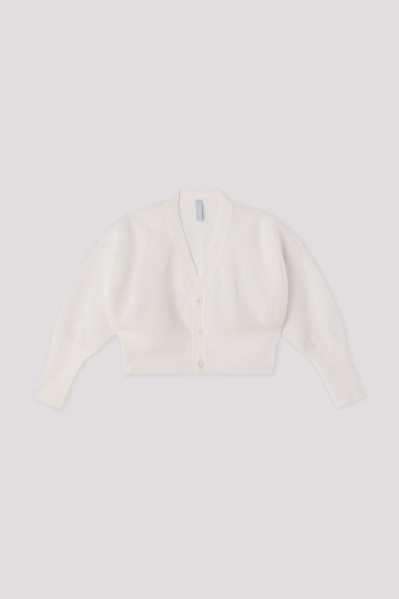 GARTER LUCENT CROPPED CARDIGAN - WHITE