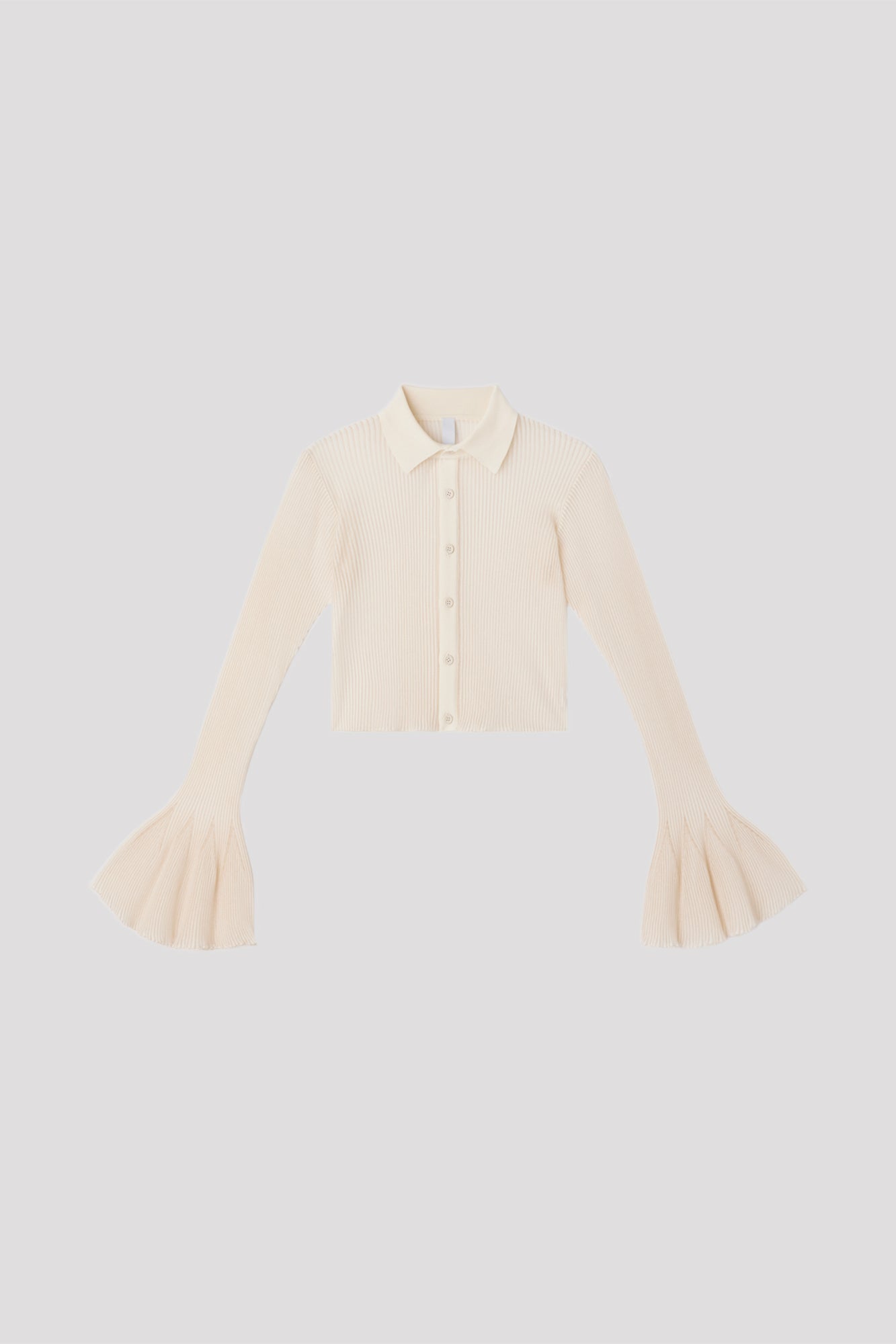 HYPHA LUCENT GLITTER SHIRT CARDIGAN - PEARL-GOLD