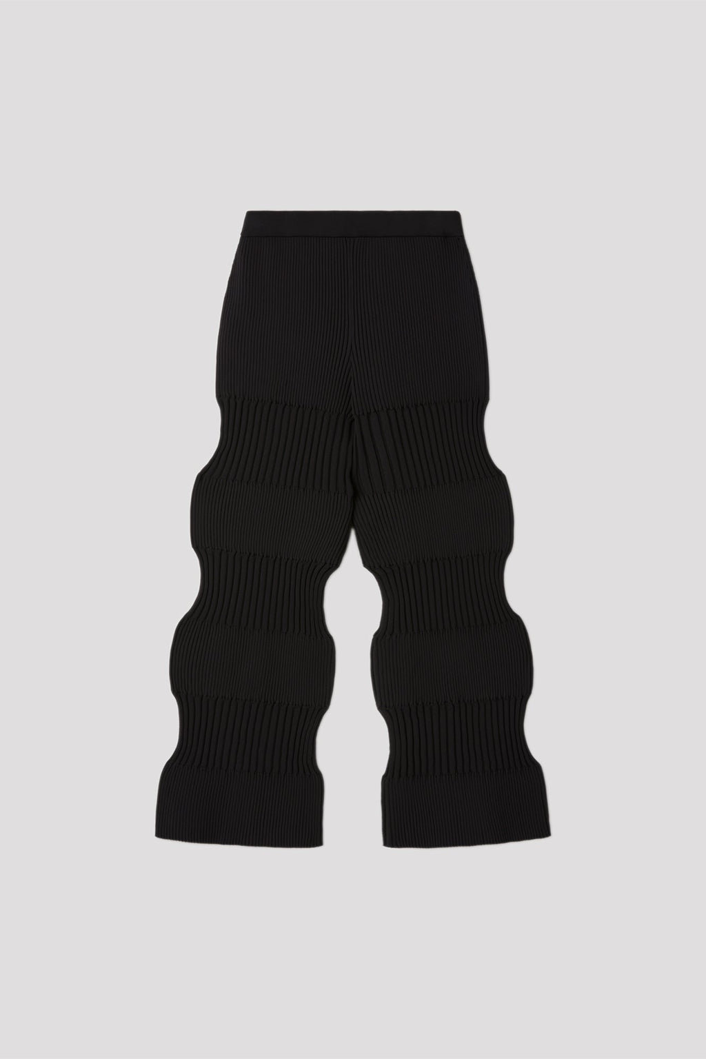 FLUTED PANTS - BLACK