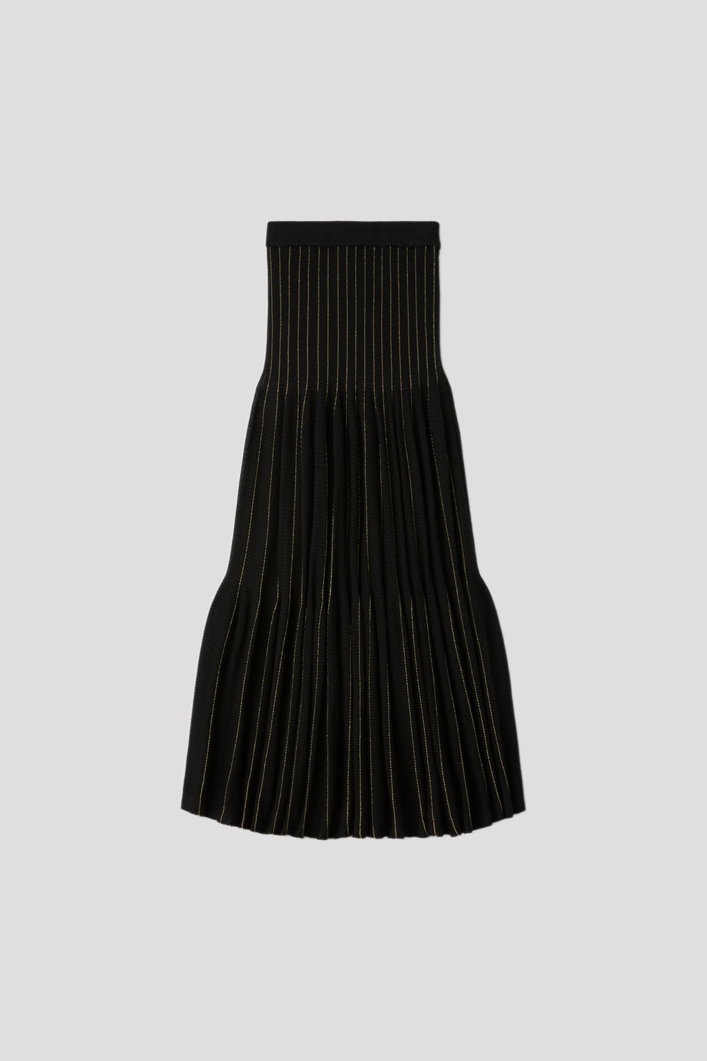 WOOL CASCADES GLITTER SKIRT - BLACK-GOLD