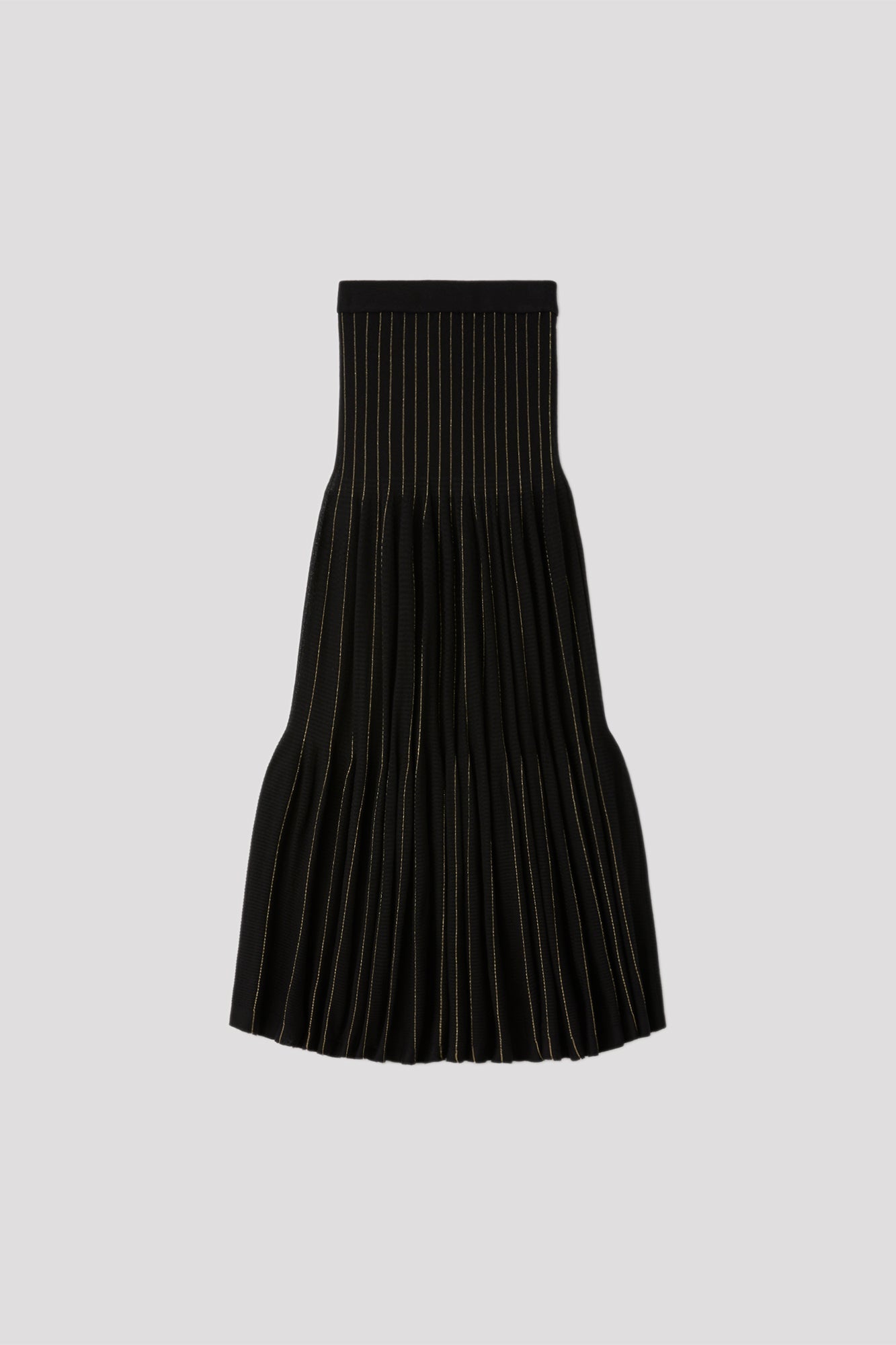 WOOL CASCADES GLITTER SKIRT - BLACK-GOLD