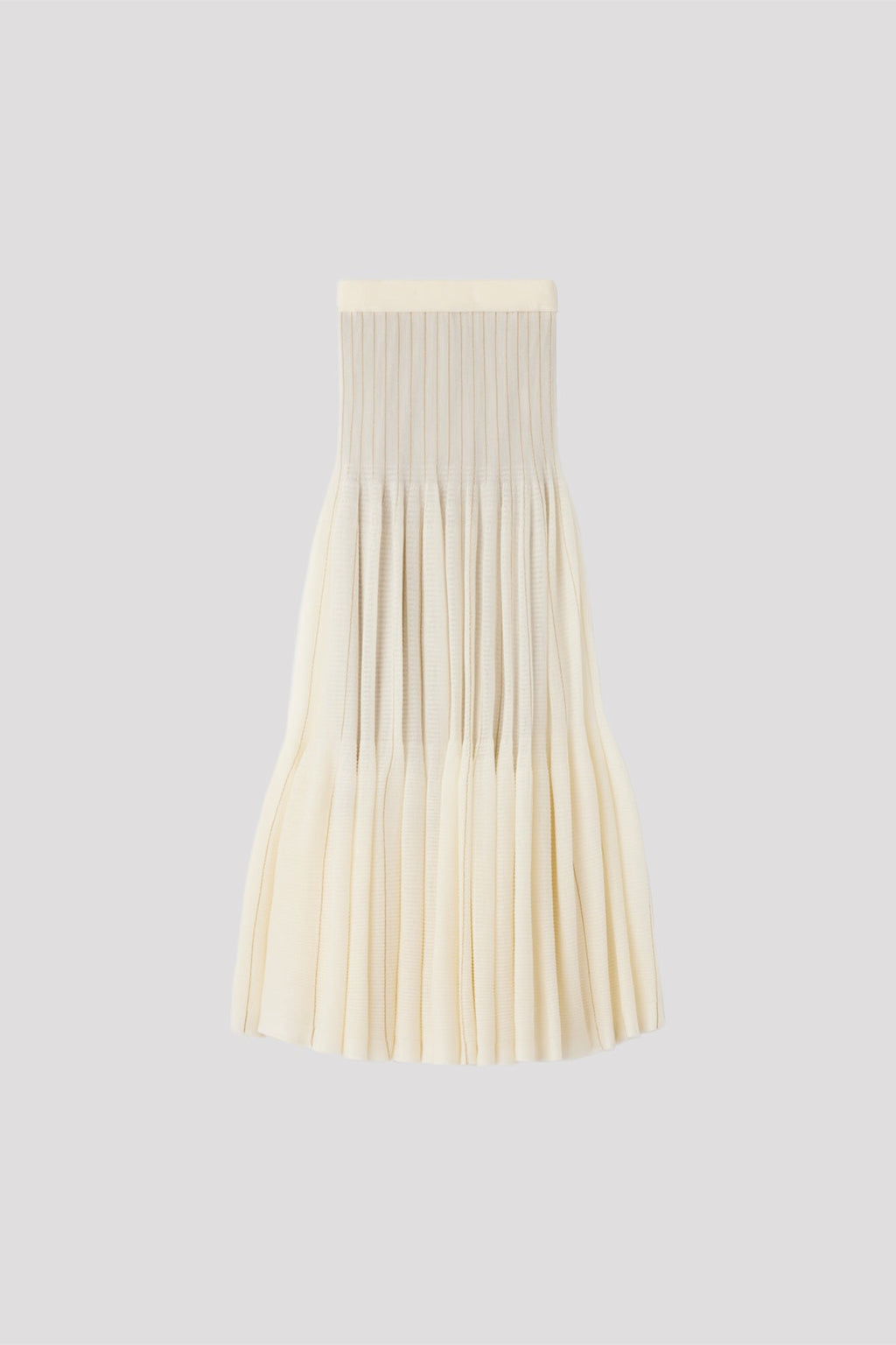 WOOL CASCADES GLITTER SKIRT - PEARL-GOLD