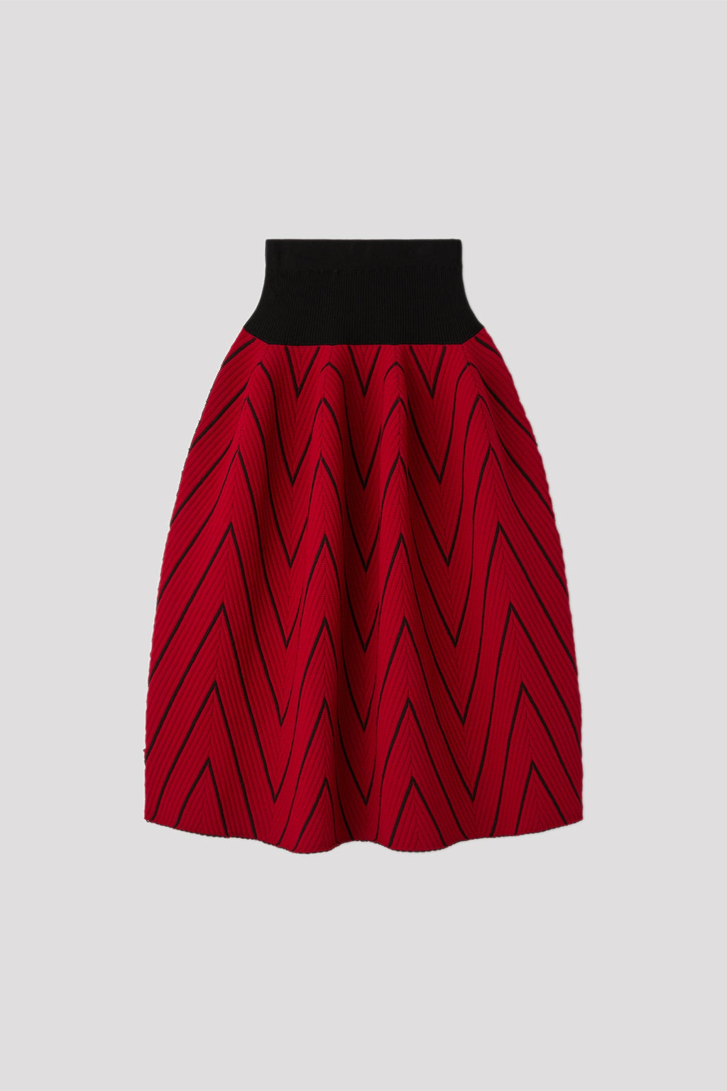 POTTERY HERRINGBONE SKIRT - MAROON RED MULTI