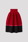 POTTERY SKIRT - MAROON RED MULTI