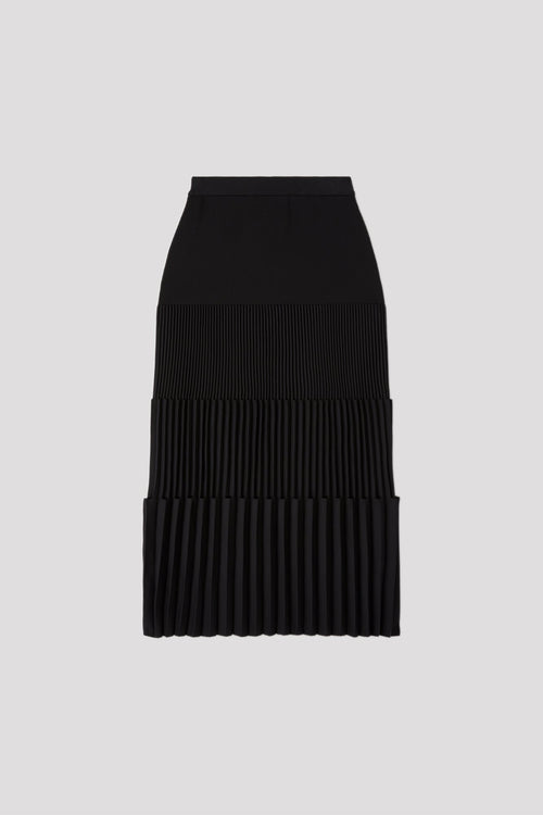 ACCORDION SKIRT - BLACK