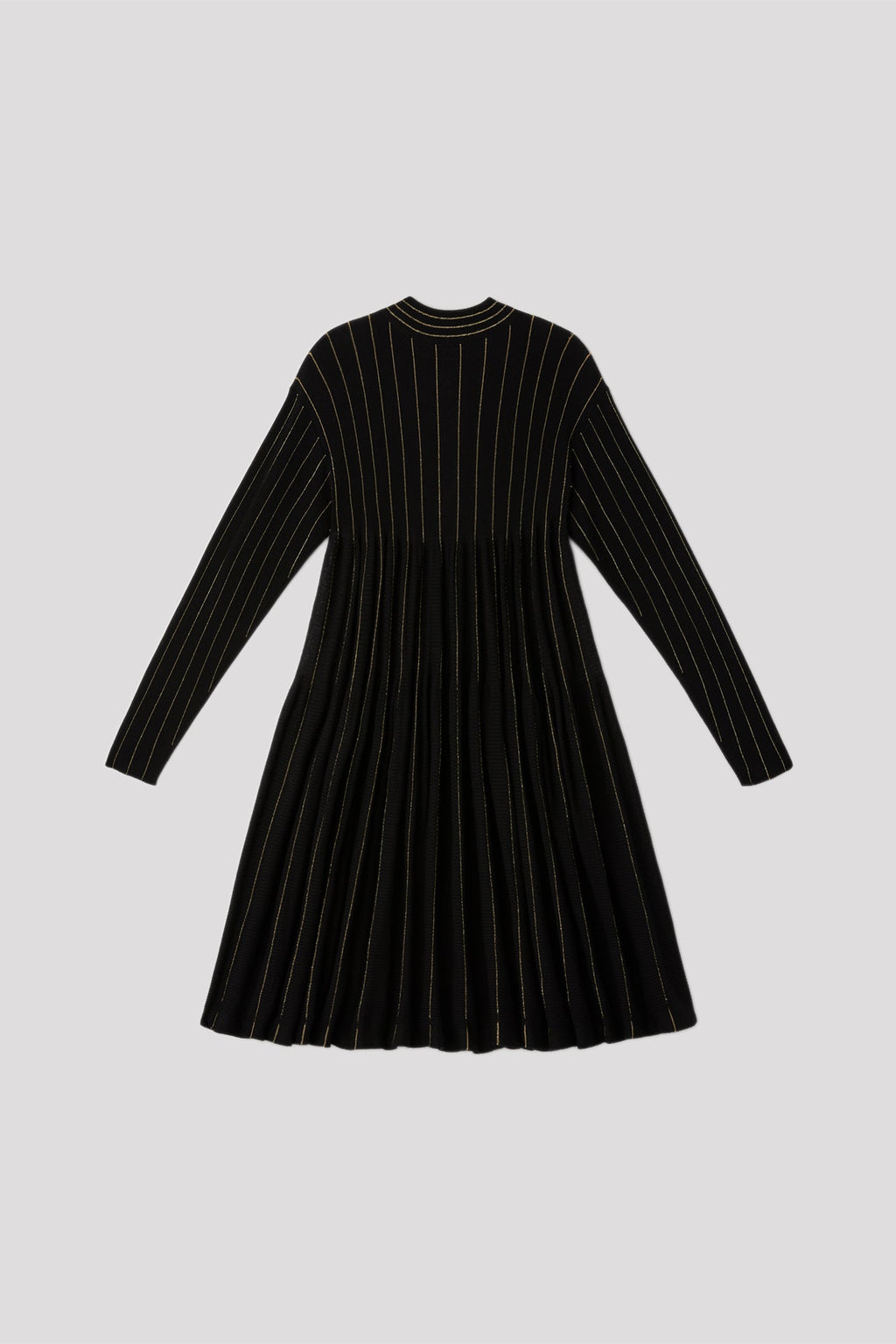 WOOL CASCADES GLITTER MOCKNECK LONG SLEEVE MINI DRESS