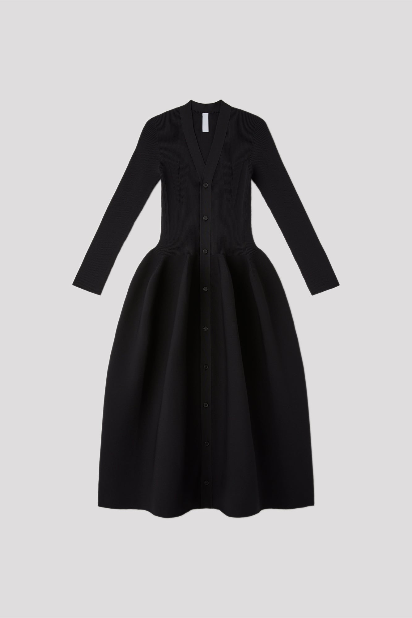 POTTERY LONG SLEEVE CARDIGAN DRESS - BLACK