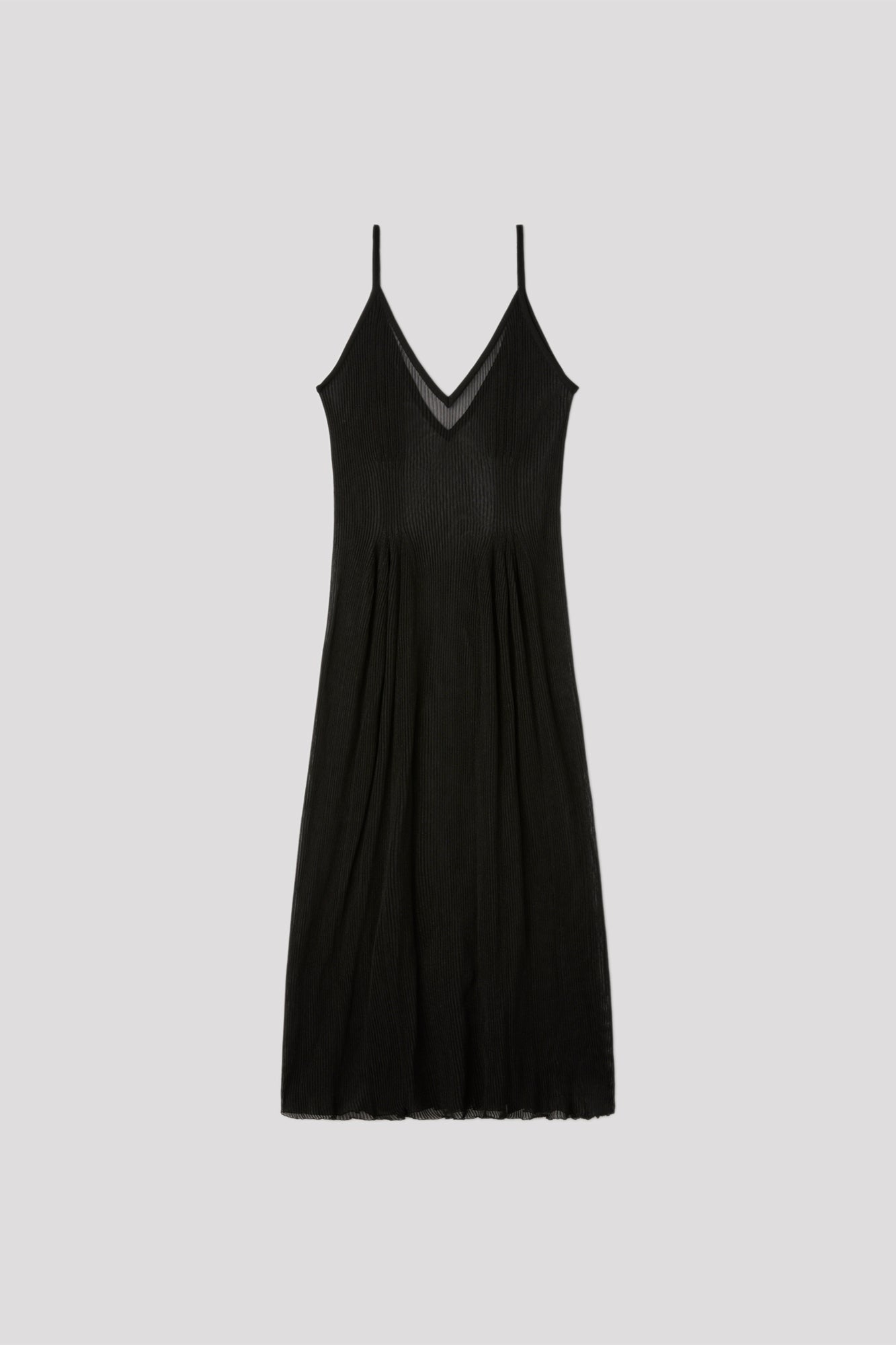 HYPHA LUCENT GLITTER CAMISOLE DRESS - BLACK-BLACK