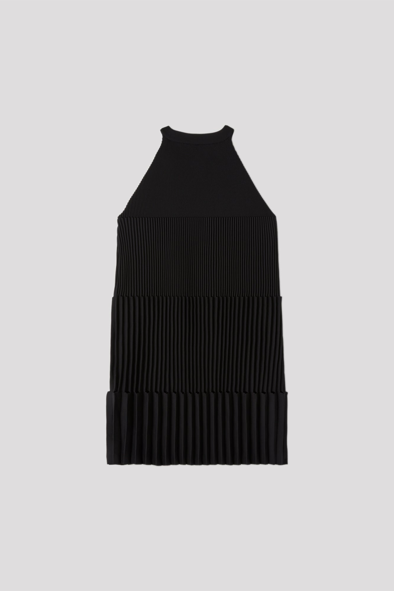 ACCORDION SLEEVELESS MINI DRESS