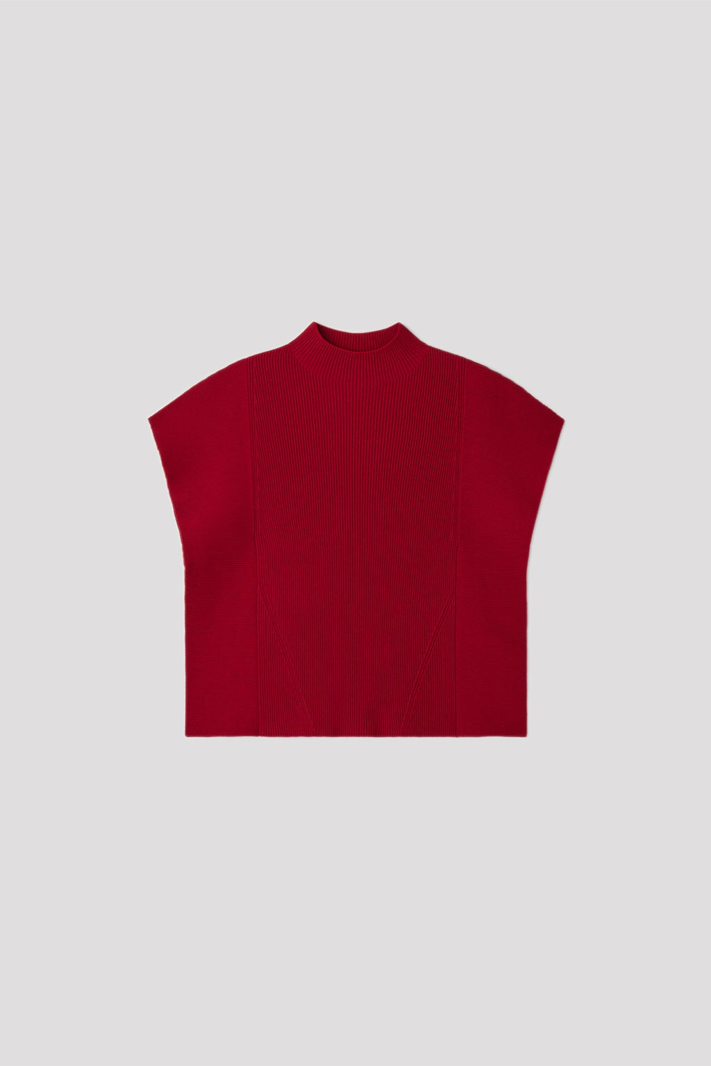 PORTRAIT CREASE TOP - MAROON RED