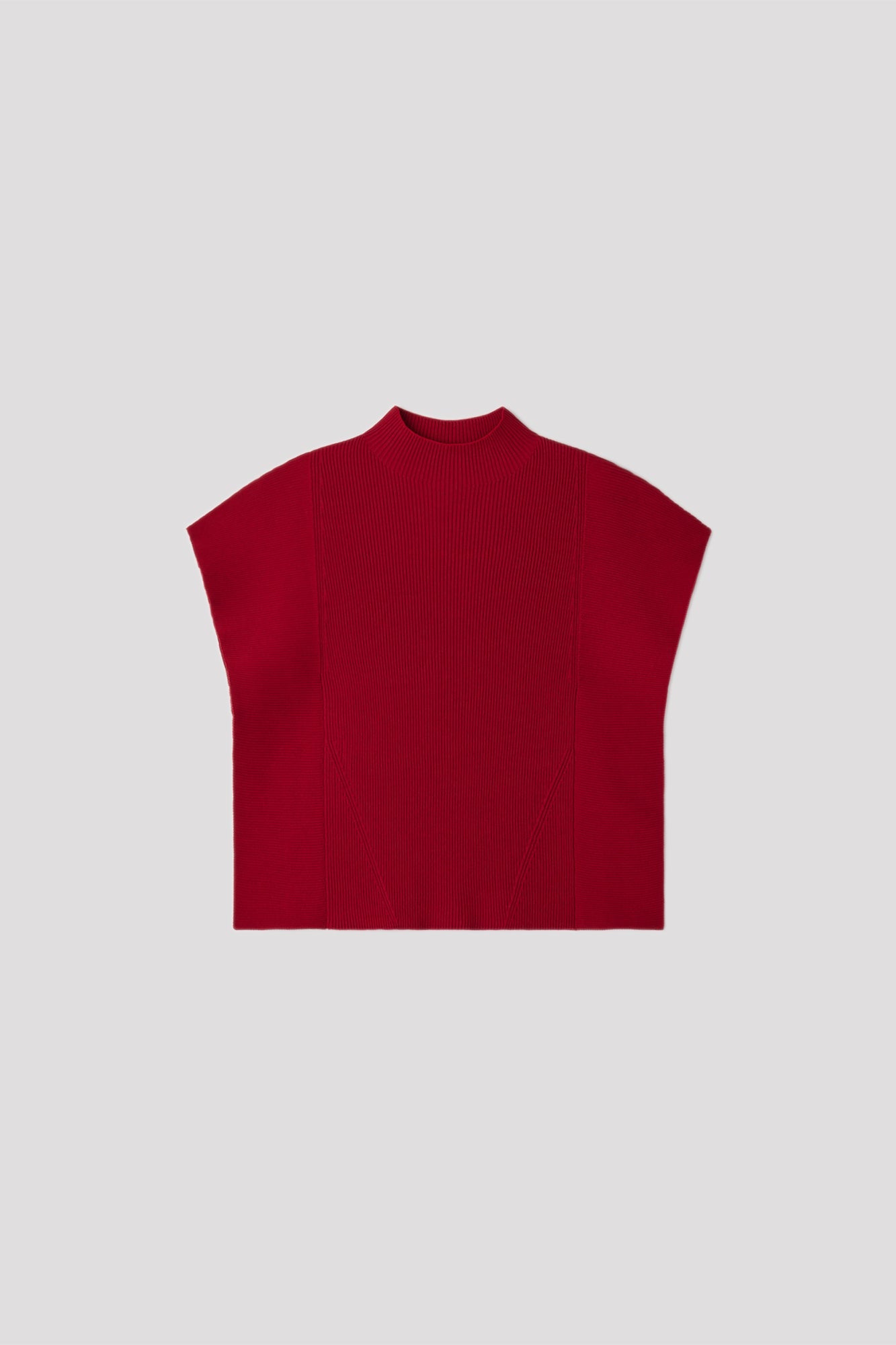 PORTRAIT CREASE TOP - MAROON RED