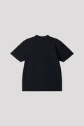 GARTER MOCKNECK SHORT SLEEVE TEE SHIRT - NAVY