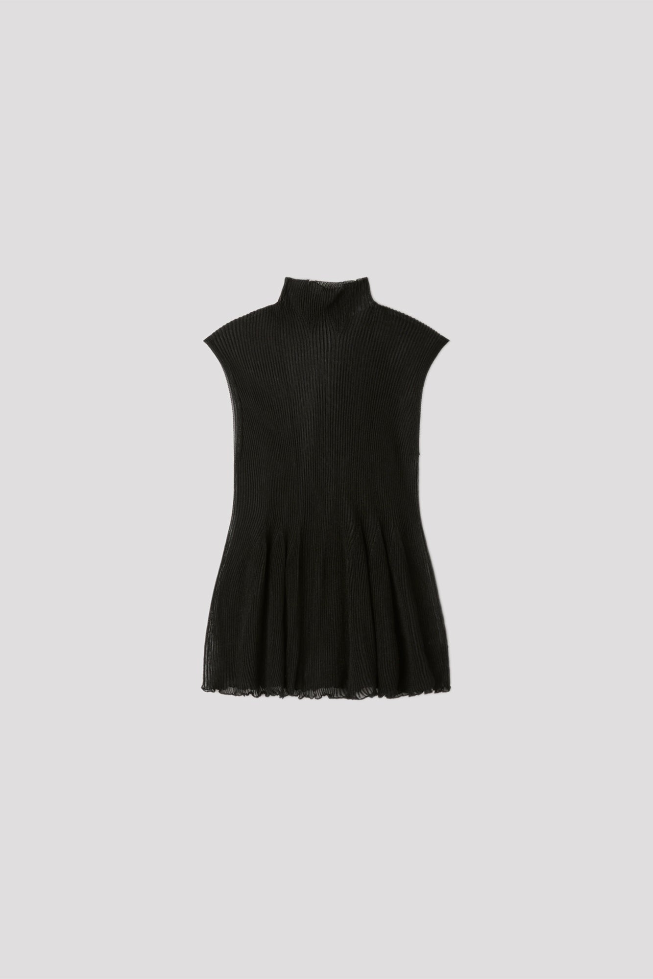 HYPHA LUCENT GLITTER SLEEVELESS TOP - BLACK-BLACK