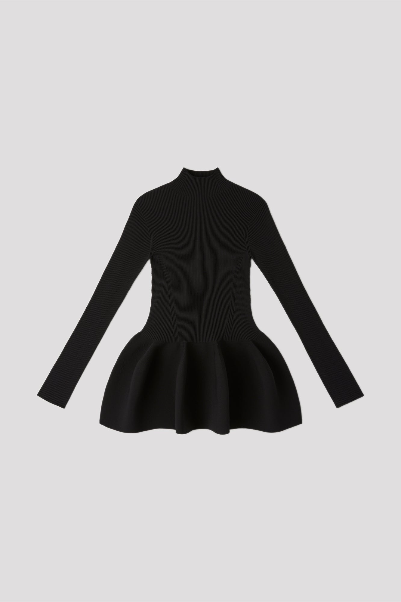 POTTERY MOCKNECK LONG SLEEVE TOP - BLACK