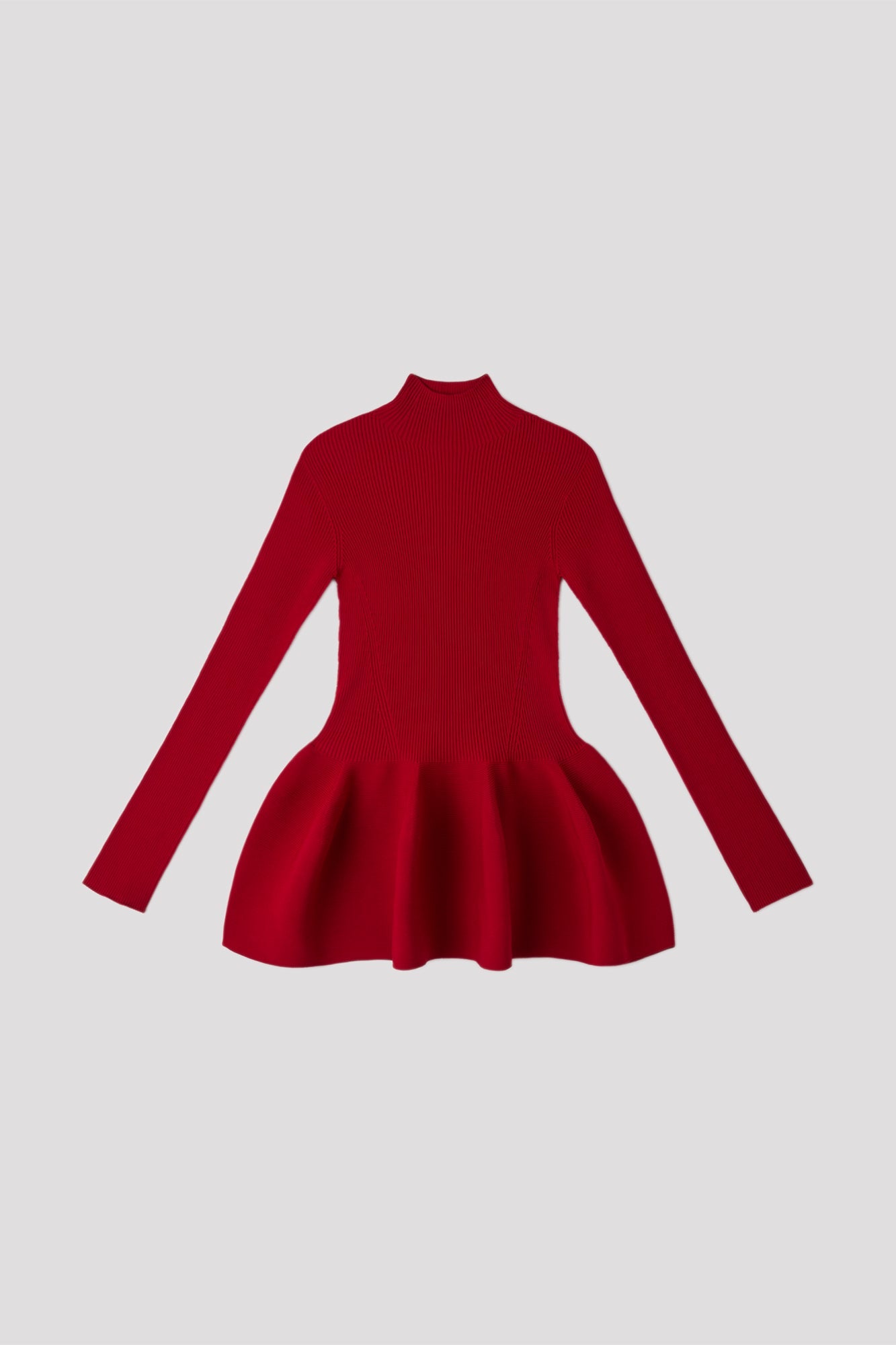 POTTERY MOCKNECK LONG SLEEVE TOP - MAROON RED