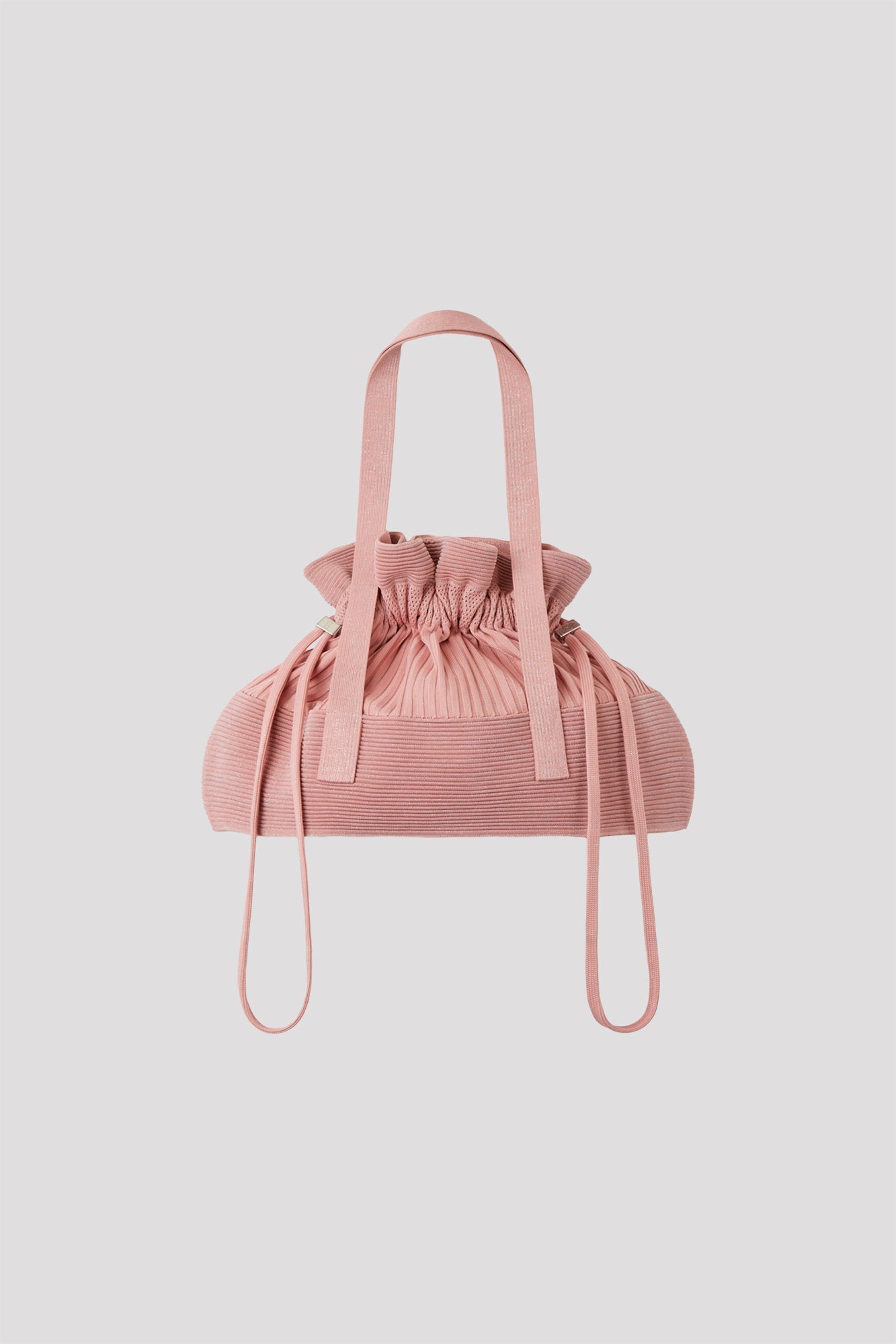 STRATUM GLITTER ELONGATED BAG - EGGSHELL PINK-SILVER