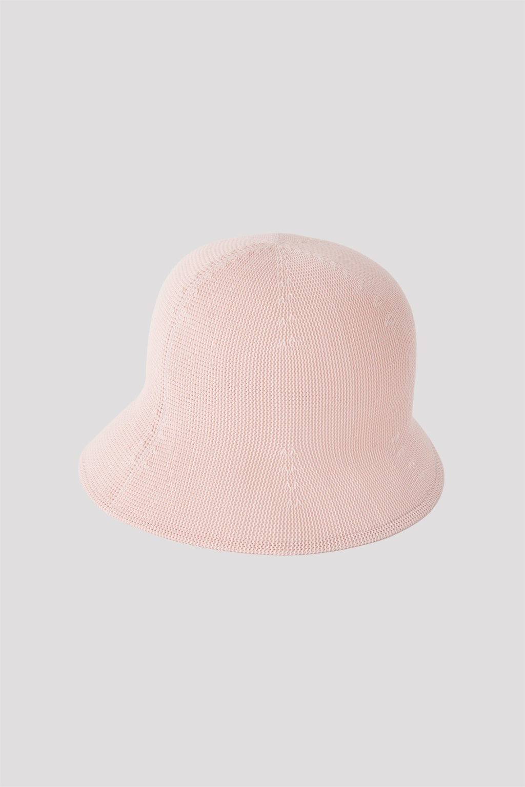 MESH KNIT ASYMMETRIC HAT - EGGSHELL PINK