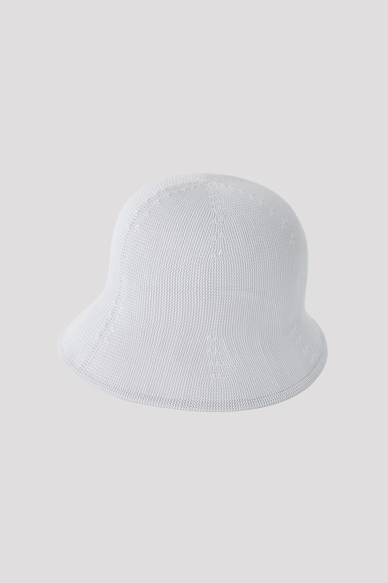 MESH KNIT ASYMMETRIC HAT - HAZE GRAY