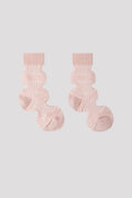 GARTER RIB SOCKS - EGGSHELL PINK MULTI
