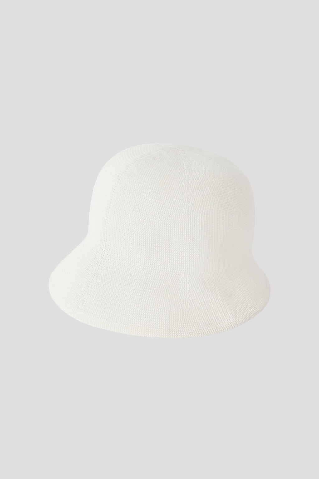 MESH KNIT GLITTER ASYMMETRIC HAT - WHITE-OPAL