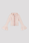 HYPHA LUCENT GLITTER HOODIE JACKET - EGGSHELL PINK-OPAL