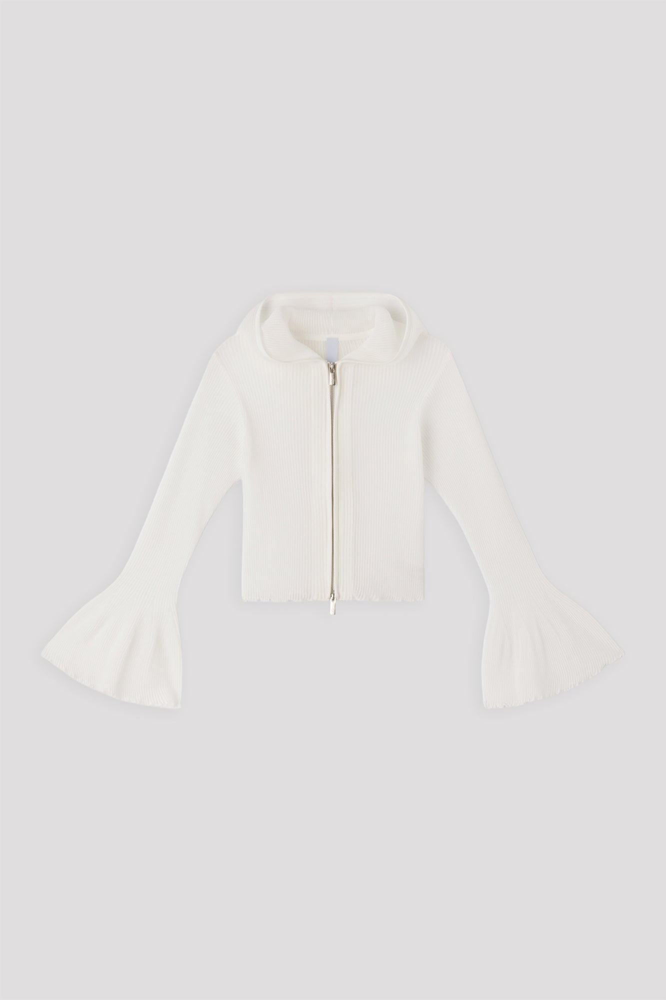HYPHA LUCENT GLITTER HOODIE JACKET - WHITE-OPAL