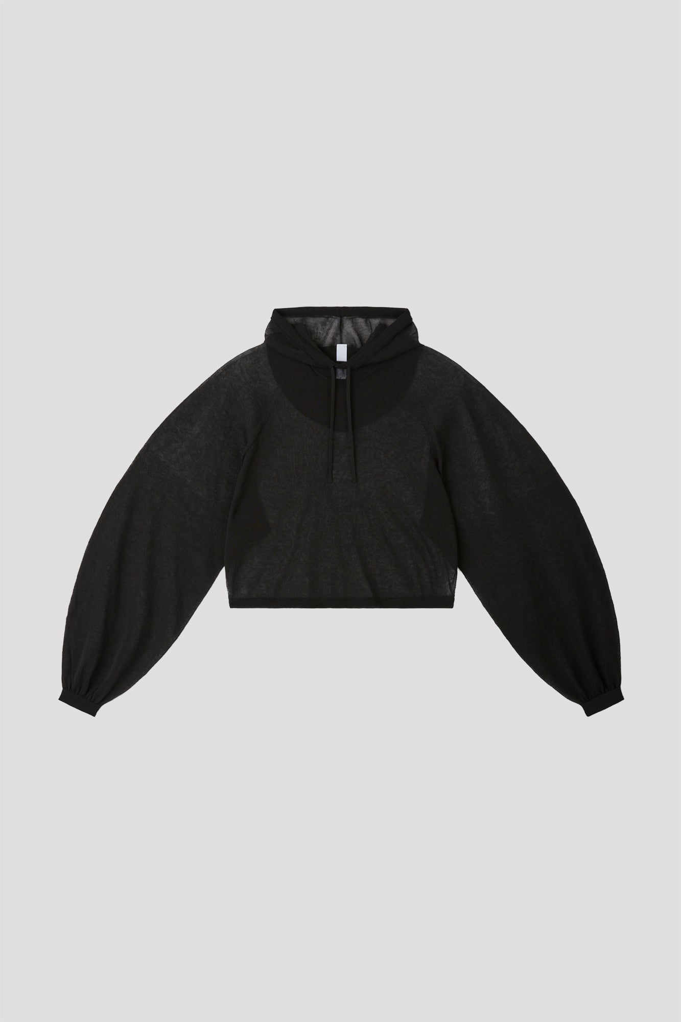 TC LUCENT CROPPED HOODIE - BLACK