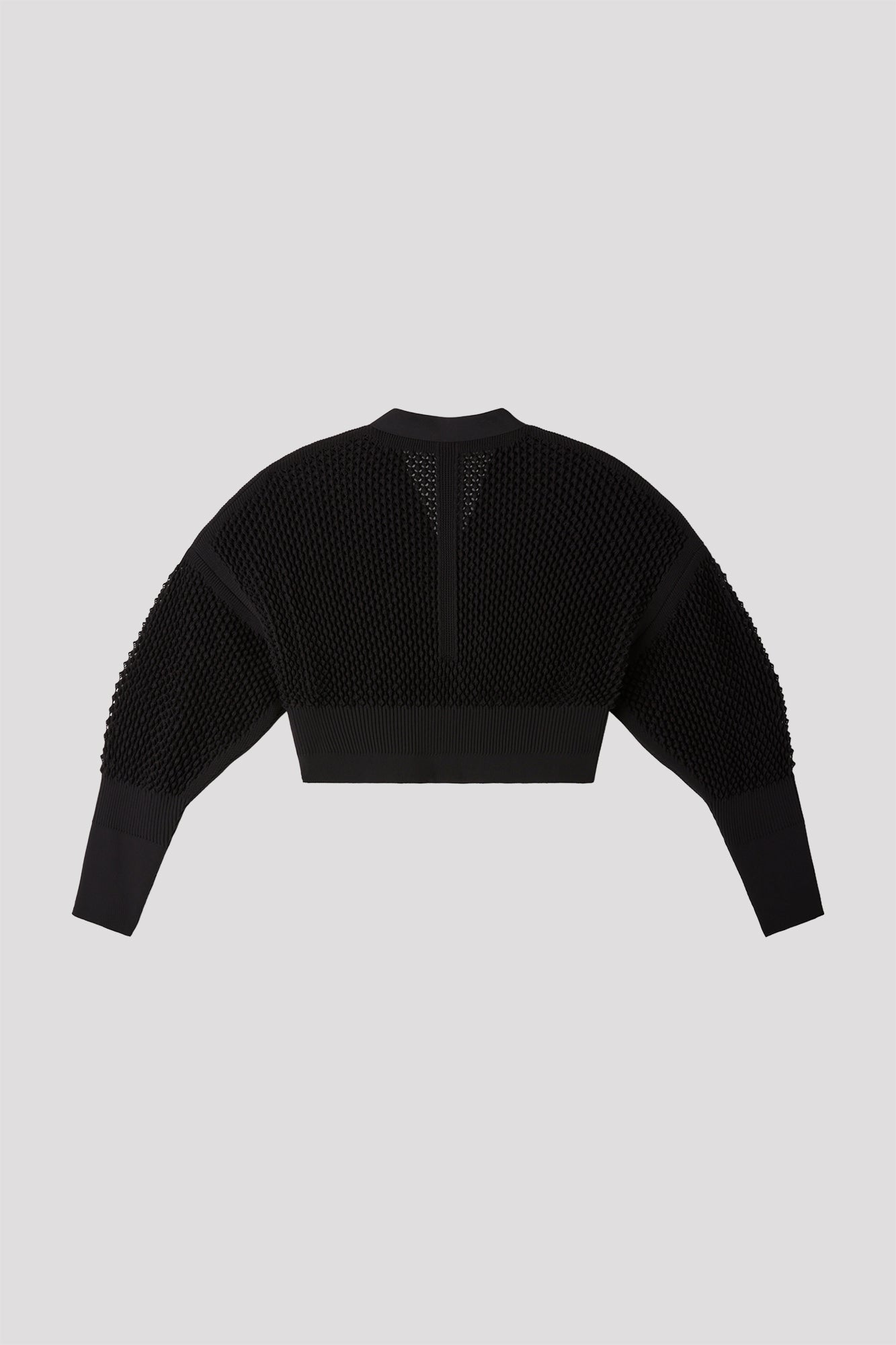 LATTICE CROPPED CARDIGAN
