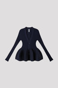POTTERY GLITTER CARDIGAN - NAVY-BLACK
