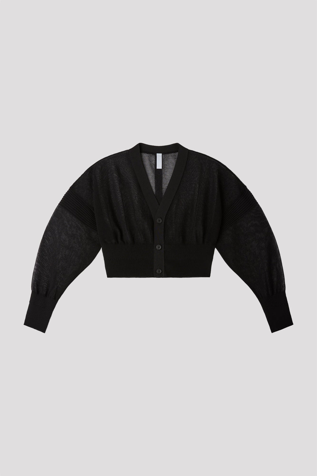 TC GARTER LUCENT CROPPED CARDIGAN - BLACK