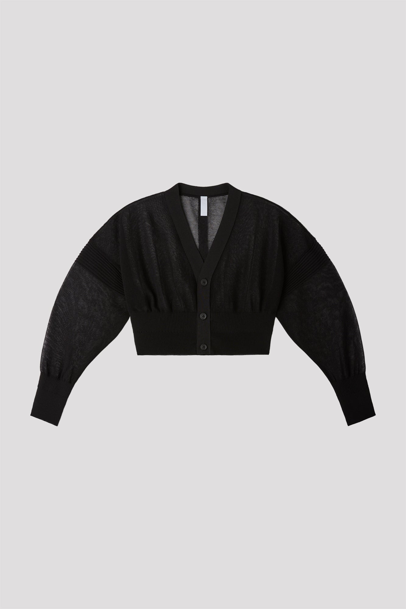 TC GARTER LUCENT CROPPED CARDIGAN - BLACK