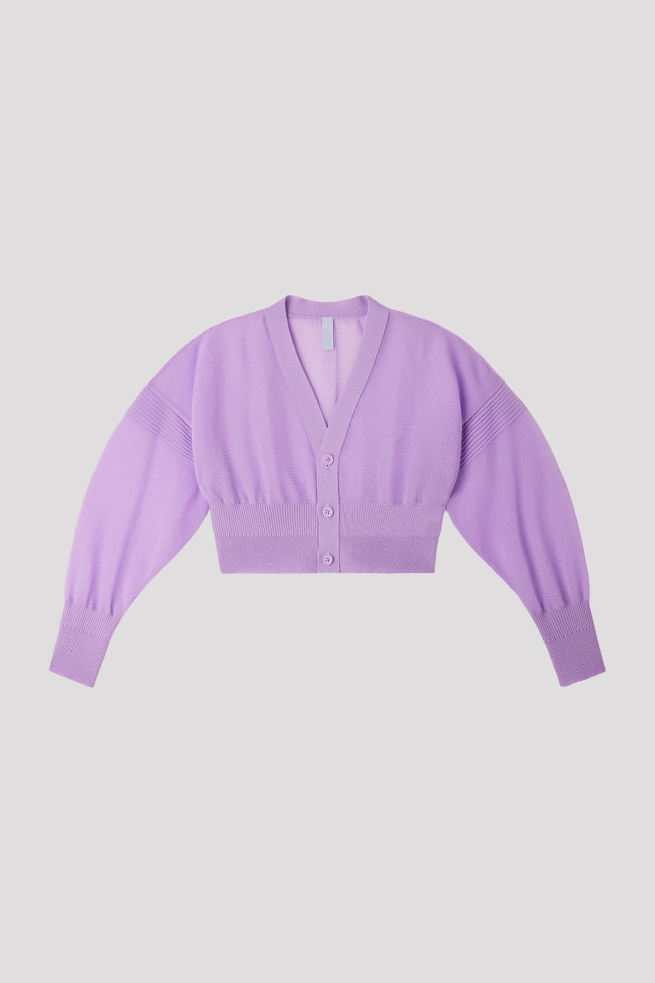 TC GARTER LUCENT CROPPED CARDIGAN - LAVENDER FROST