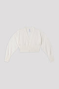 TC GARTER LUCENT CROPPED CARDIGAN - WHITE