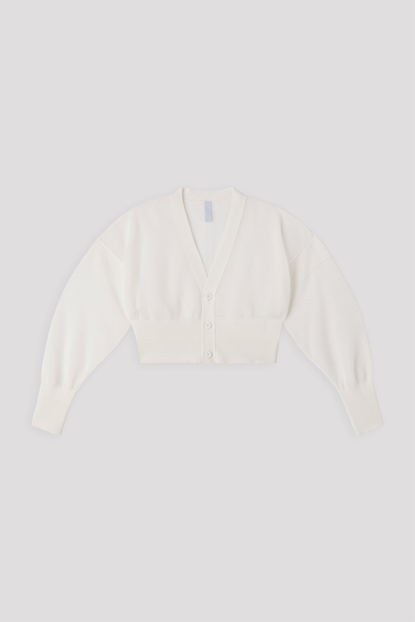 TC GARTER LUCENT CROPPED CARDIGAN - WHITE