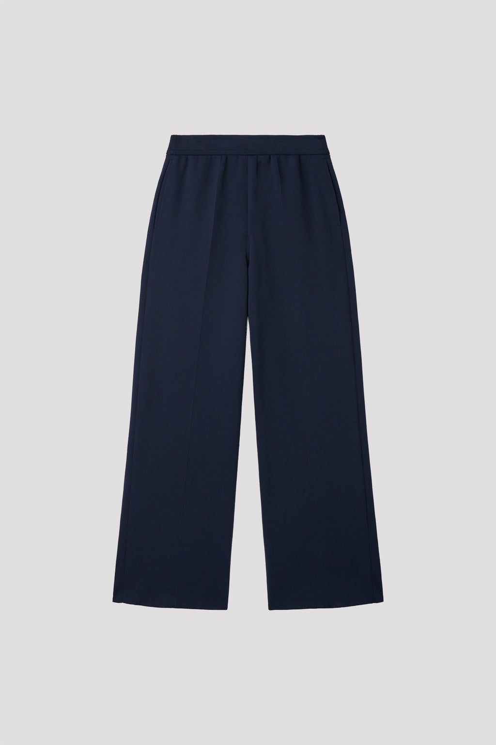 SOFT MILAN SEMI WIDE PANTS - NAVY