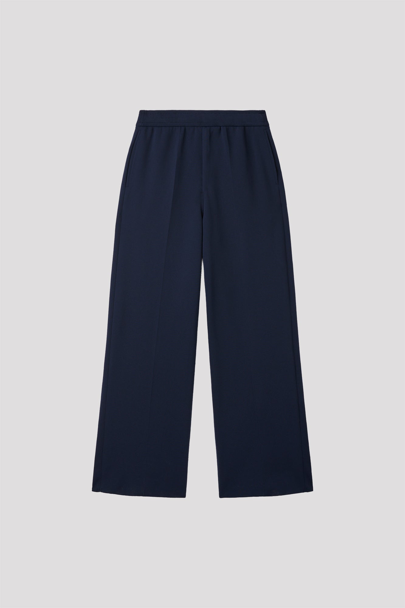 SOFT MILAN SEMI WIDE PANTS - NAVY